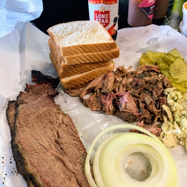 A religious bbq experience: the brisket and pulled pork with coleslaw were legendary.