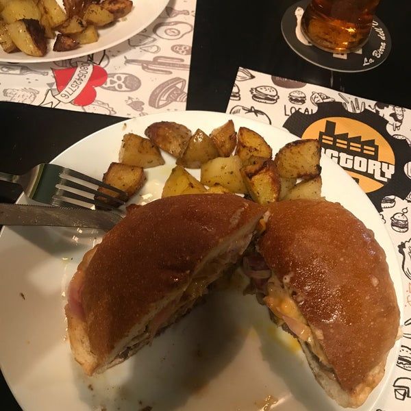 The Factory Burger - one of the best burgers I have ever had! Also great selection of beers, and staff are so friendly and helpful. Really great place!