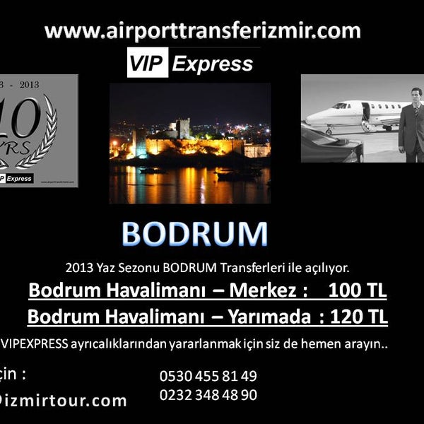 İzmir Havalimanı haricinde, ADANA, DALAMAN, ANTALYA, BODRUM ve ANKARA Havalimanlarında da VIPEXPRESS özel transfer hizmetlerini sürdürmektedir.