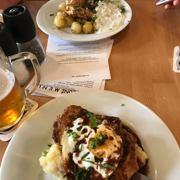 I must say this was the best meal I've had in Prague so far. Really delicious food and beer. The staff is friendly and the service was fast. I loved it!