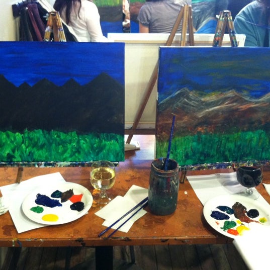 Photo taken at Sipping N&#39; Painting by Megan R. on 3/21/2012