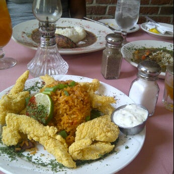Photo taken at Olivier&#39;s Creole Restaurant in the French Quarter by Mani K. on 7/6/2012