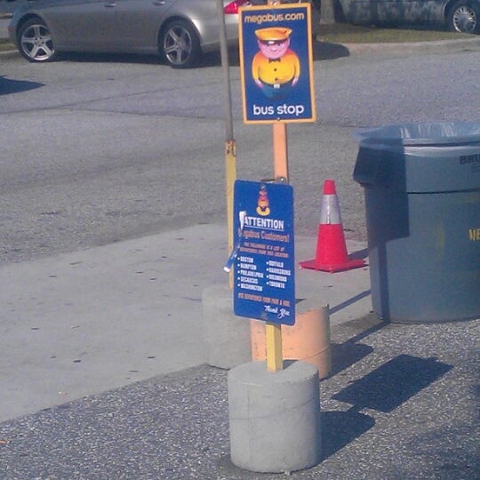 Megabus Bus Stop South Side White Marsh Mall Bus Station in White Marsh