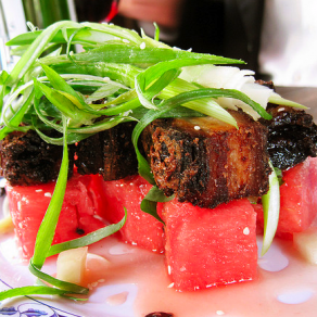 You can never go wrong with the Pickled Watermelon & Crispy Pork at Fatty Crab...in fact, you may need to order a few. The perfect mix of flavors - you won't regret it!