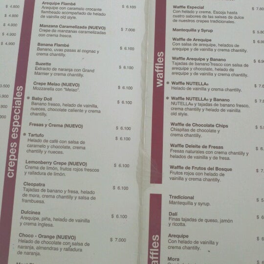 Arriba 101+ Foto Carta La Casa Del Waffle Precios Lleno