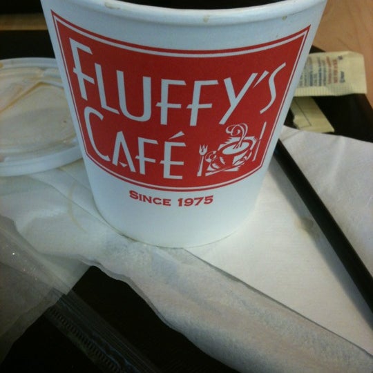 Photo taken at Fluffy&#39;s Cafe &amp; Pizzeria by Christy R. on 5/27/2012
