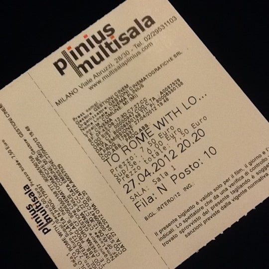 4/27/2012 tarihinde Katrinziyaretçi tarafından Cinema Plinius Multisala'de çekilen fotoğraf