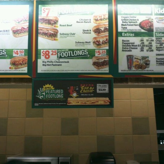 Subway - Springdale Menu and Reviews