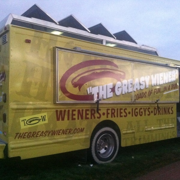 Photo taken at The Greasy Wiener Truck by Malibu C. on 1/27/2013