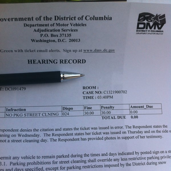 DC Department of Motor Vehicles (DMV) - Adjudication Services