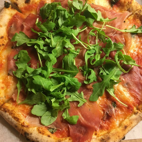 Prosciutto pizza with Arugula is really good