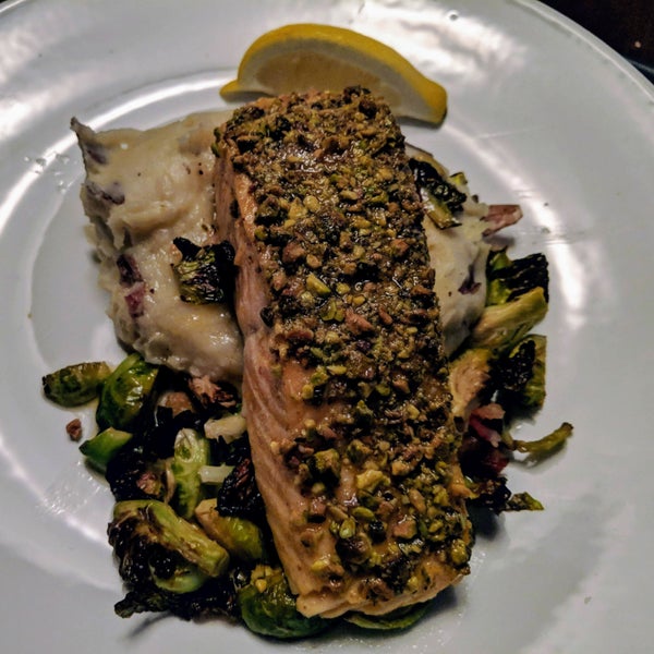I love the Pistachio Crusted Salmon. If you don't want a heavy meat meal. This is perfect. Although, that Double Baked Potato is worth another visit to The Keg.
