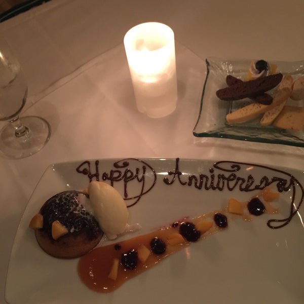 The shrimp appetizer is heaven..not to mention the amazing blueberry turn over cake with sea salt gelato is so delicious!! A beautiful anniversary treat.
