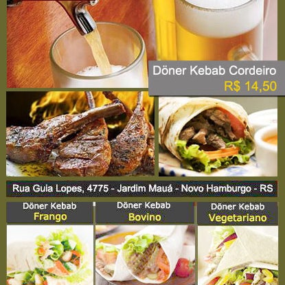 * COMPARTILHE a dica com seus amigos, eles podem gostar * * * Döner Kebab - Saboroso & Saudável - Vai satisfazer por completo!! *  Acesse nosso website e veja o cardápio -> www.kebaberiaharika.com.br