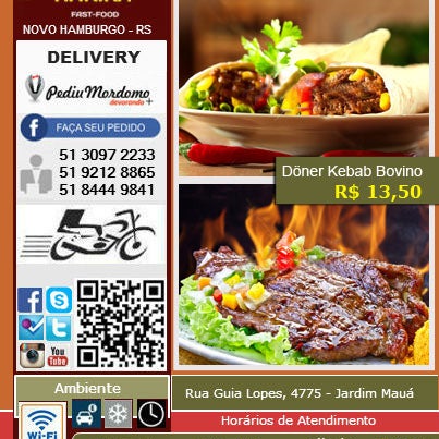 * COMPARTILHE a dica com seus amigos, eles podem gostar * * * Döner Kebab - Saboroso & Saudável - Vai satisfazer por completo!! *  Acesse nosso website e veja o cardápio -> www.kebaberiaharika.com.br