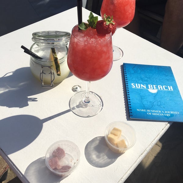 Photo taken at Sun Beach &amp; Bar by Gaëlle G. on 6/27/2018