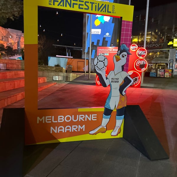 Photo taken at Federation Square by Meepok D. on 7/19/2023