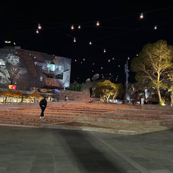 Photo taken at Federation Square by Meepok D. on 1/30/2023