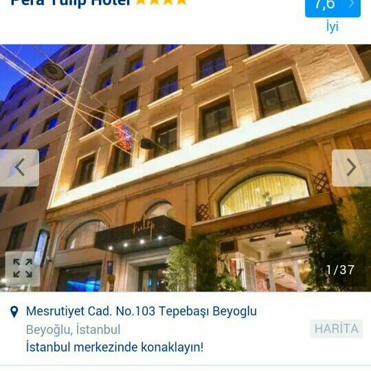 Photo taken at Pera Tulip Hotel by VİP. PROKOTOL Ş. on 1/18/2016
