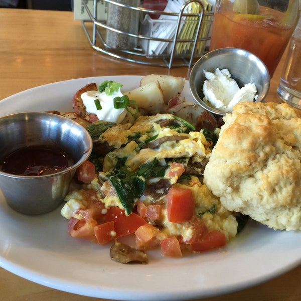 Everything here was delicious: the drinks, the donut holes, and the scrambles and the biscuits. I would return in a heartbeat.