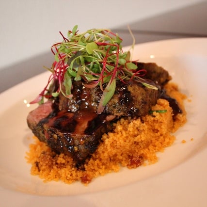 It's lunch time, and this Chermoula lamp rump with Moroccan spiced cous cous sure looks good. See you in Sirocco.