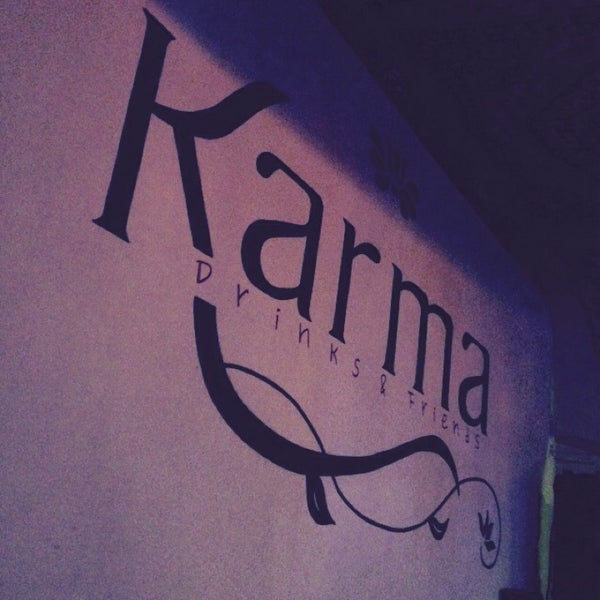 Photo taken at Karma Drinks&amp;Friends by Abril J. on 9/27/2014