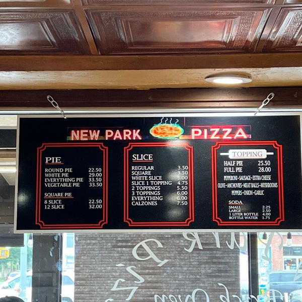 New park pizza deals