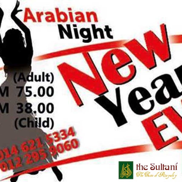 As the New Year draws closer, don't forget to make your reservations with The Sultani! Enjoy our special belly dancing, BBQ buffet eating, countdown to 2014!!!