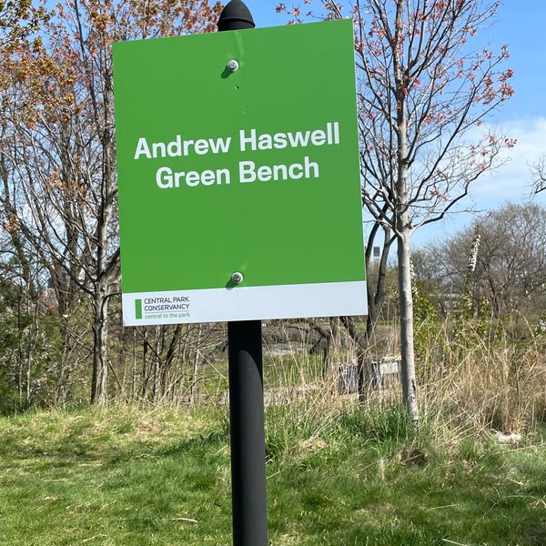 Andrew Haswell Green Bench Central Park New York, NY