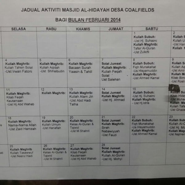 Photos At Masjid Al Hidayah 84 Visitors