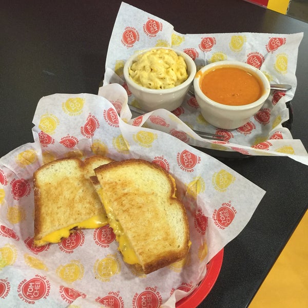 It's an amazing delicious, hot grilled cheese sandwich. The soup and mac and cheese weren't quite good.