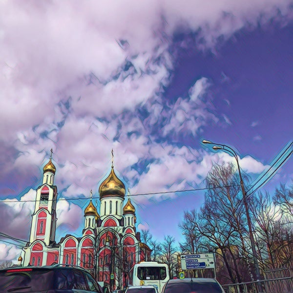 Храм Георгия Победоносца в Одинцово зима