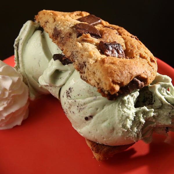 On the sweet side, try the gelato sandwich, consisting of creamy homemade gelato sandwiched between two rich and buttery chocolate chip cookies, which are baked fresh in-house.