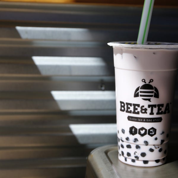 The iced coco taro is one of Bee & Tea's most popular creations, blending creamy, light purple-colored taro tea and coconut milk and topped with the customer's choice of boba.