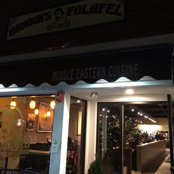 Photo taken at Mamoun&#39;s Falafel by Sandeep P. on 10/25/2014