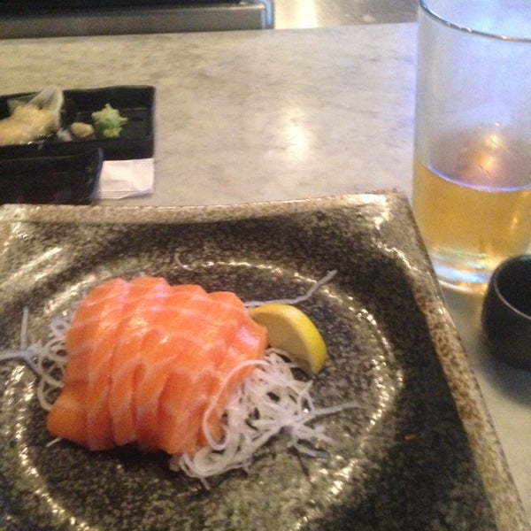Happy hour here is great! 5 pcs of sashimi for $5.50 and a saki bomb for $1.50