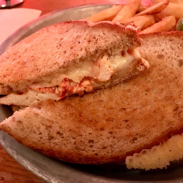 lobster grilled cheese is amazing, loaded with lobster meat.