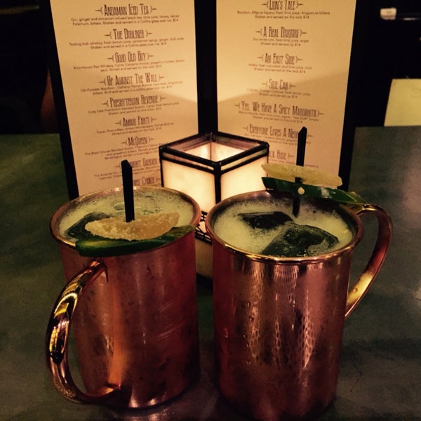 Moscow & Indignant(with hot stuff bitters) Mule.
