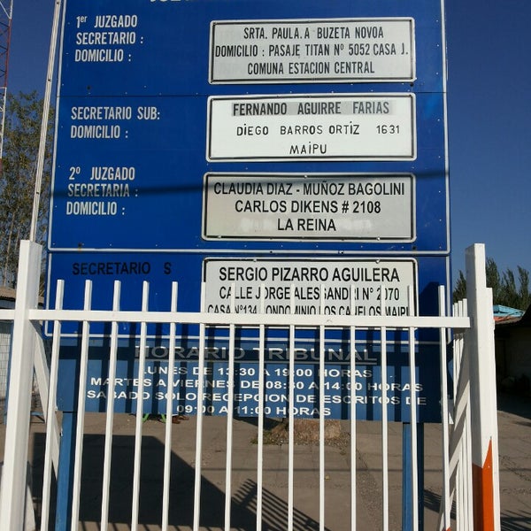 Primer y Segundo Juzgados de Policía Local de Maipú, Metropolitana (+56