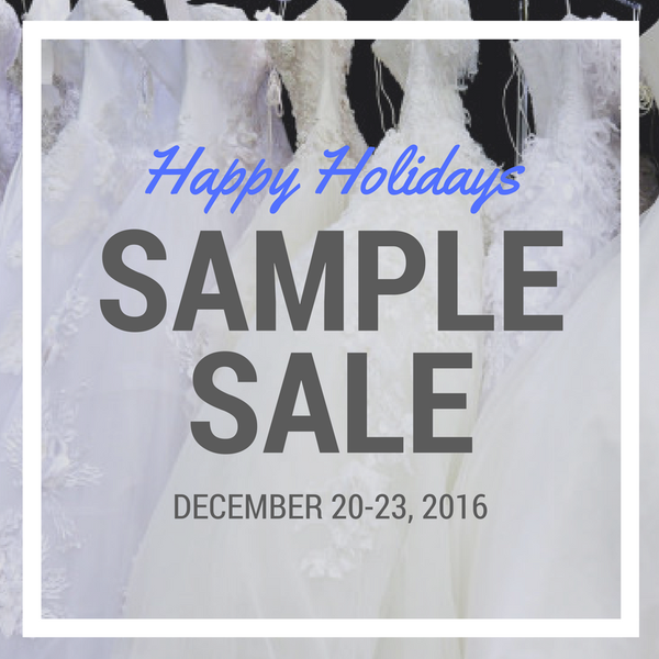 We are hosting a Sample Sale from December 20-23. No appointment required to shop this event. Mark it on your calendar. Call your mom, sister, and best friend. It's time to score a steal of a deal!