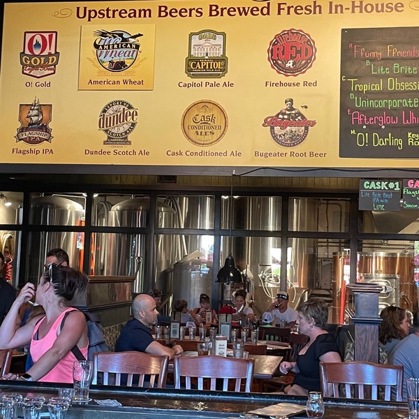 Photo taken at Upstream Brewing Company by Debbie W. on 8/14/2021