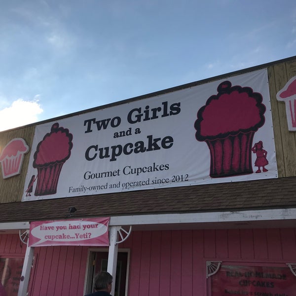 Two girls and a cupcake