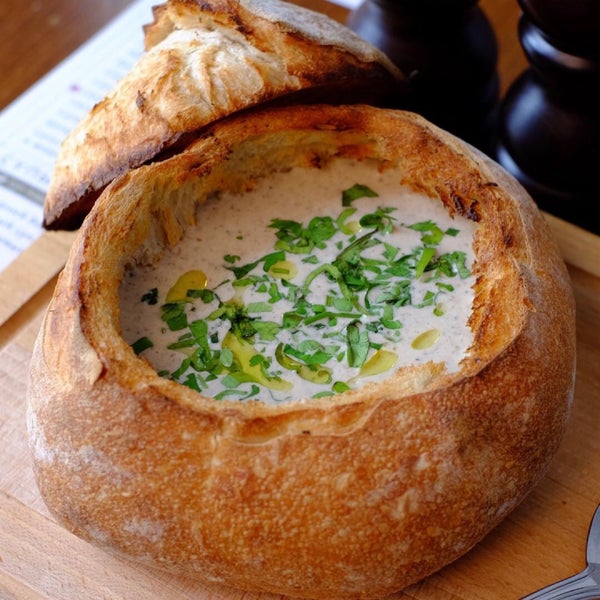 Возвращение легенды!Крем-суп из белых грибов в свежеиспеченном хлебном горшочке!! Уже в меню #pubthepub