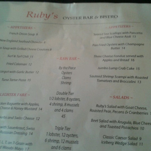 Photo taken at Ruby&#39;s Oyster Bar &amp; Bistro by Nico M. on 6/6/2013