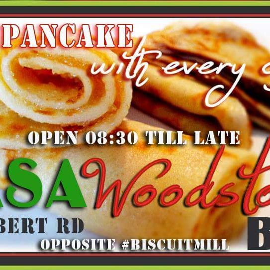 FREE PANCAKE with every Coffee at Casa ... #CasaLove #CasaWoodstock Opposite the #BiscuitMill #AllDayBreakfast