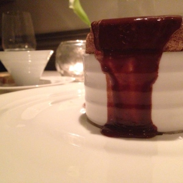 The Valrhona chocolate soufflé. Excellent restaurant. Meticulously executed dishes. Flavors fantastic.