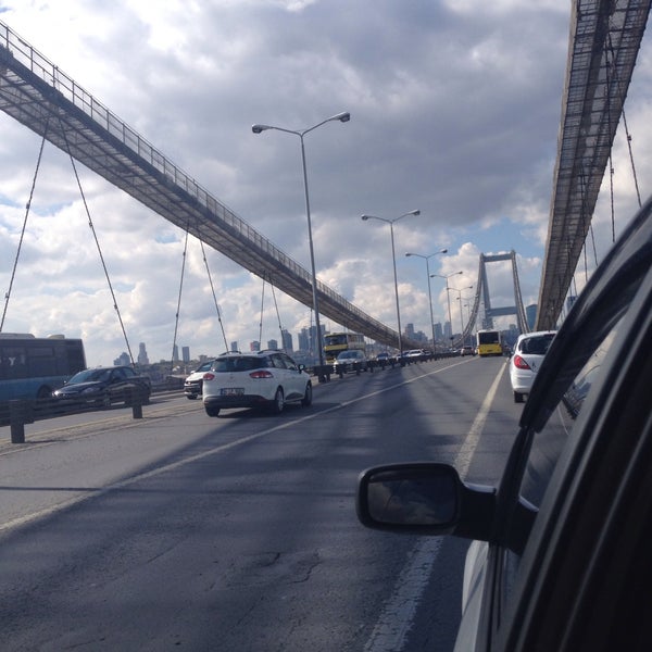 Photo taken at Bosphorus Bridge by Emine U. on 4/23/2015