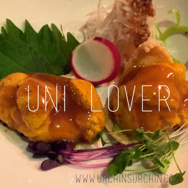 Uni lovers rejoice over the spectacular "uni lover." Maine uni, uni chips, guac and garlic-peanut oil come together in the best uni appetizer ever. Check out my review on urchinsurchin.com