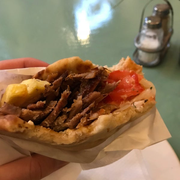 Best gyros pita, good size, tastes awesome and well priced. Small place to sit inside as well