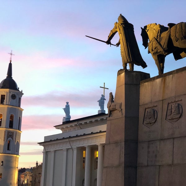 Photo taken at Great Duke Gediminas monument by Thomas v. on 10/26/2019